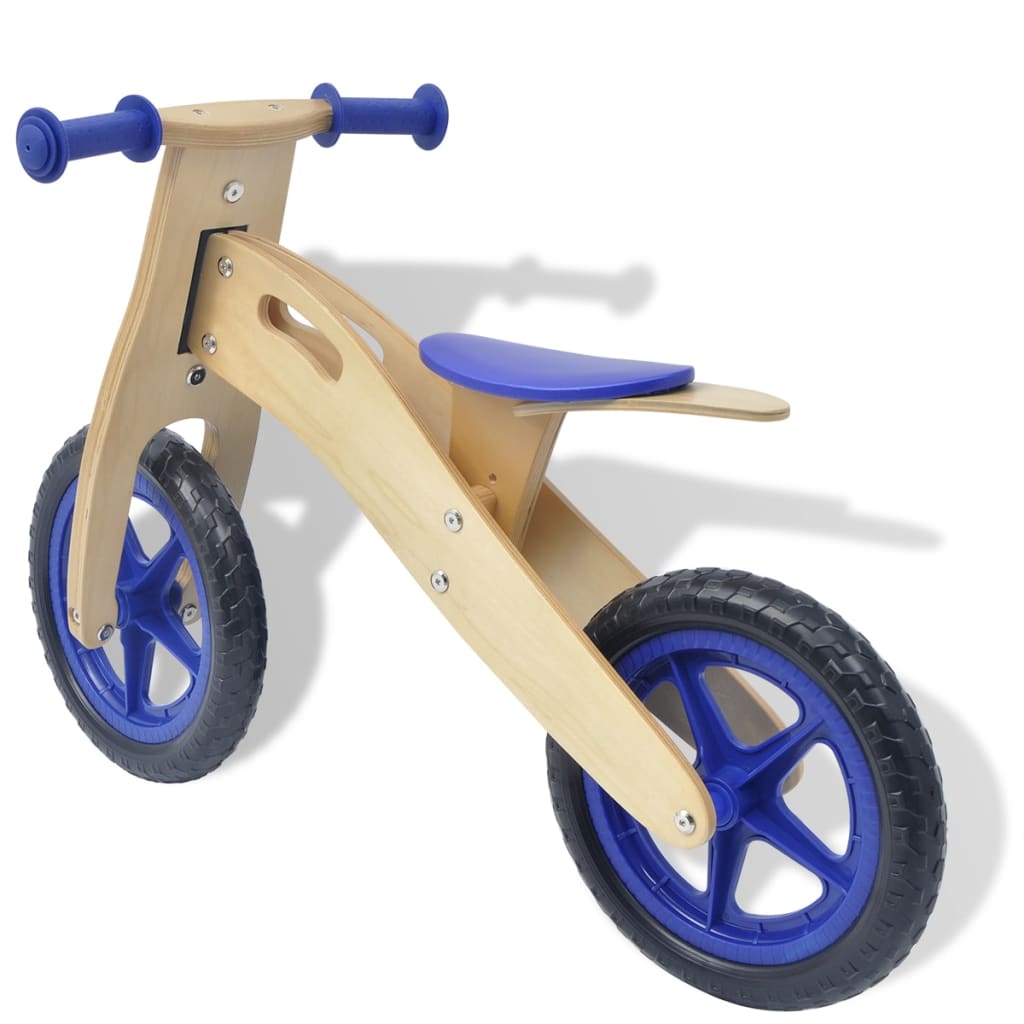 Loopfiets Hout Blauw