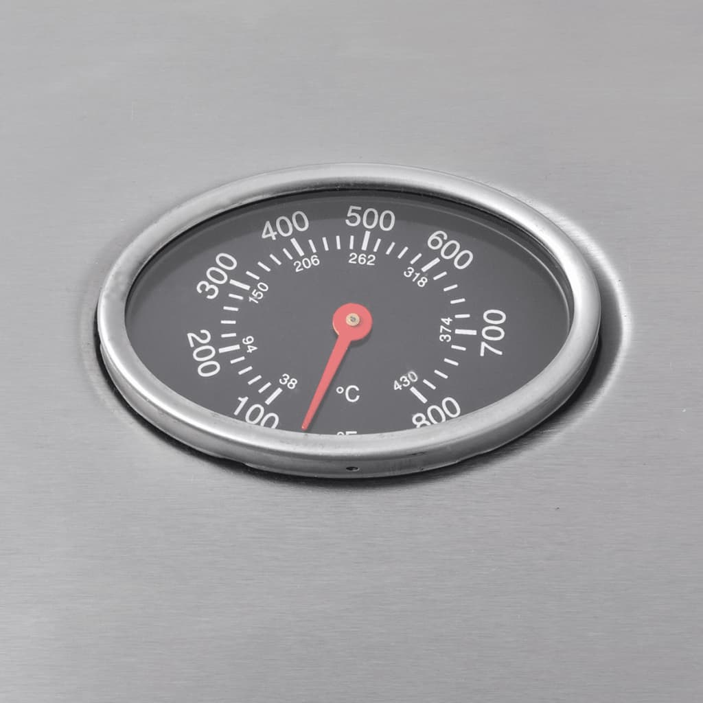 Gasbarbecue 4+1 Kookzone Zwart En Zilver