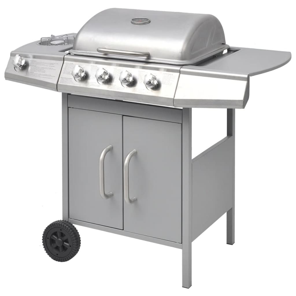 Gasbarbecue 4+1 Kookzone Zilver