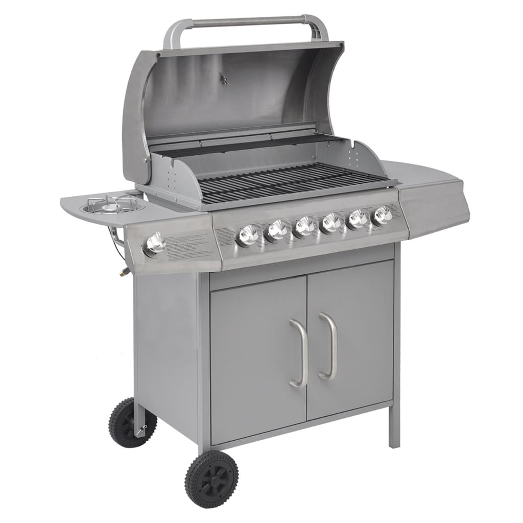 Gasbarbecue 6+1 Kookzone Zilver