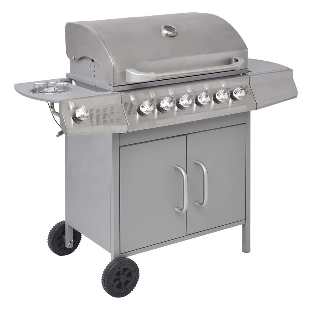 Gasbarbecue 6+1 Kookzone Zilver