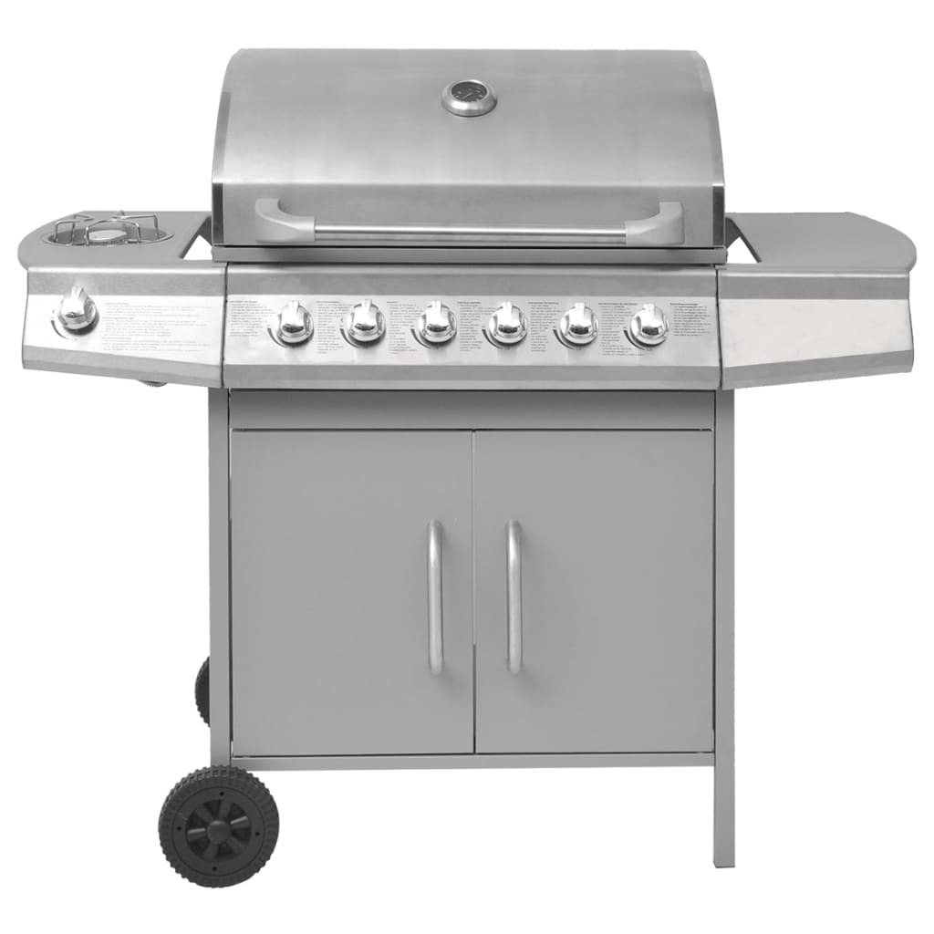 Gasbarbecue 6+1 Kookzone Zilver