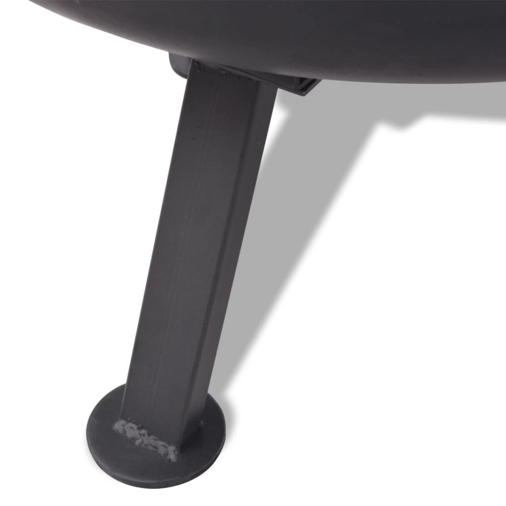 Vuurkorf Rond Staal 60 Cm Zwart
