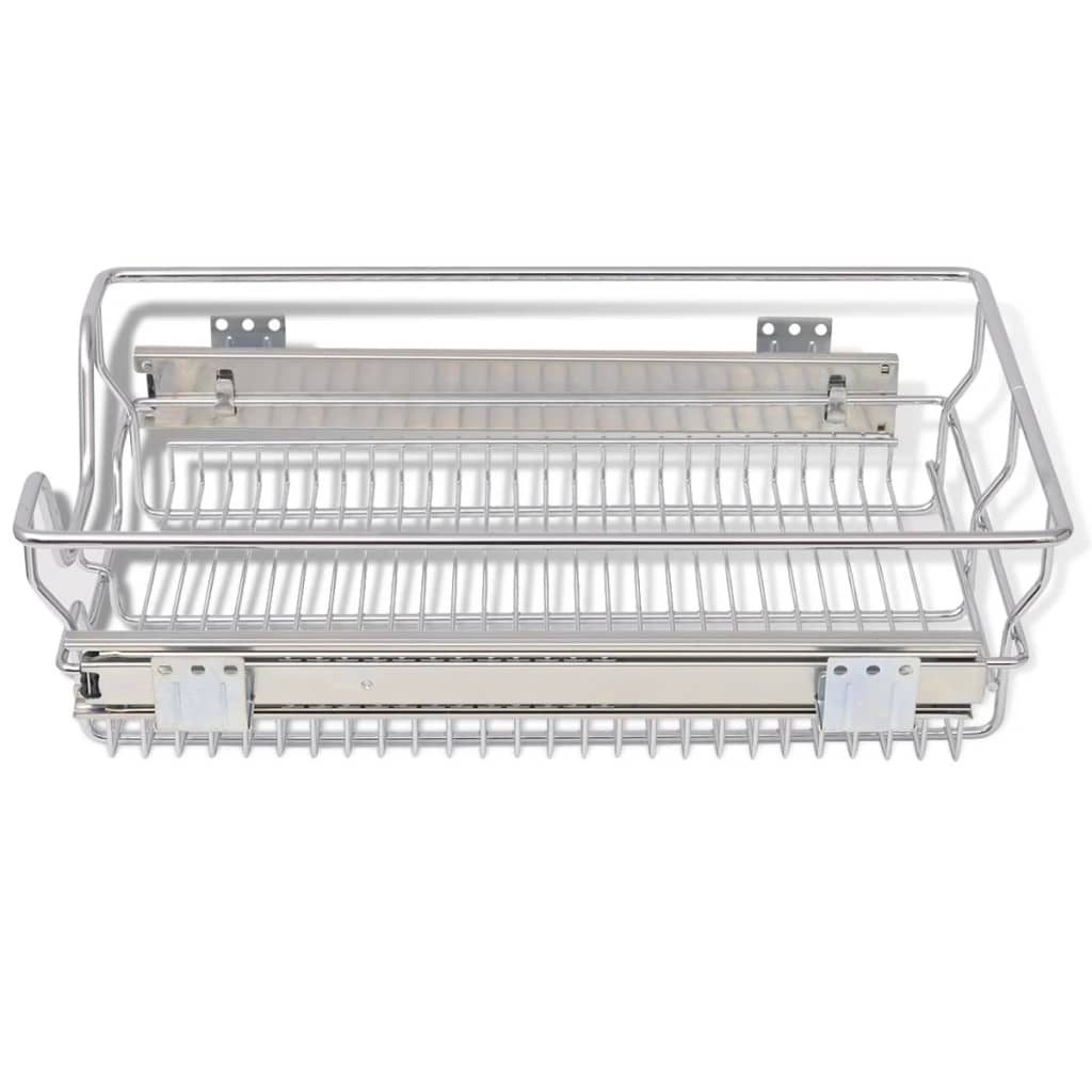 Draadmanden Uittrekbaar 2 St 400 Mm Zilverkleurig