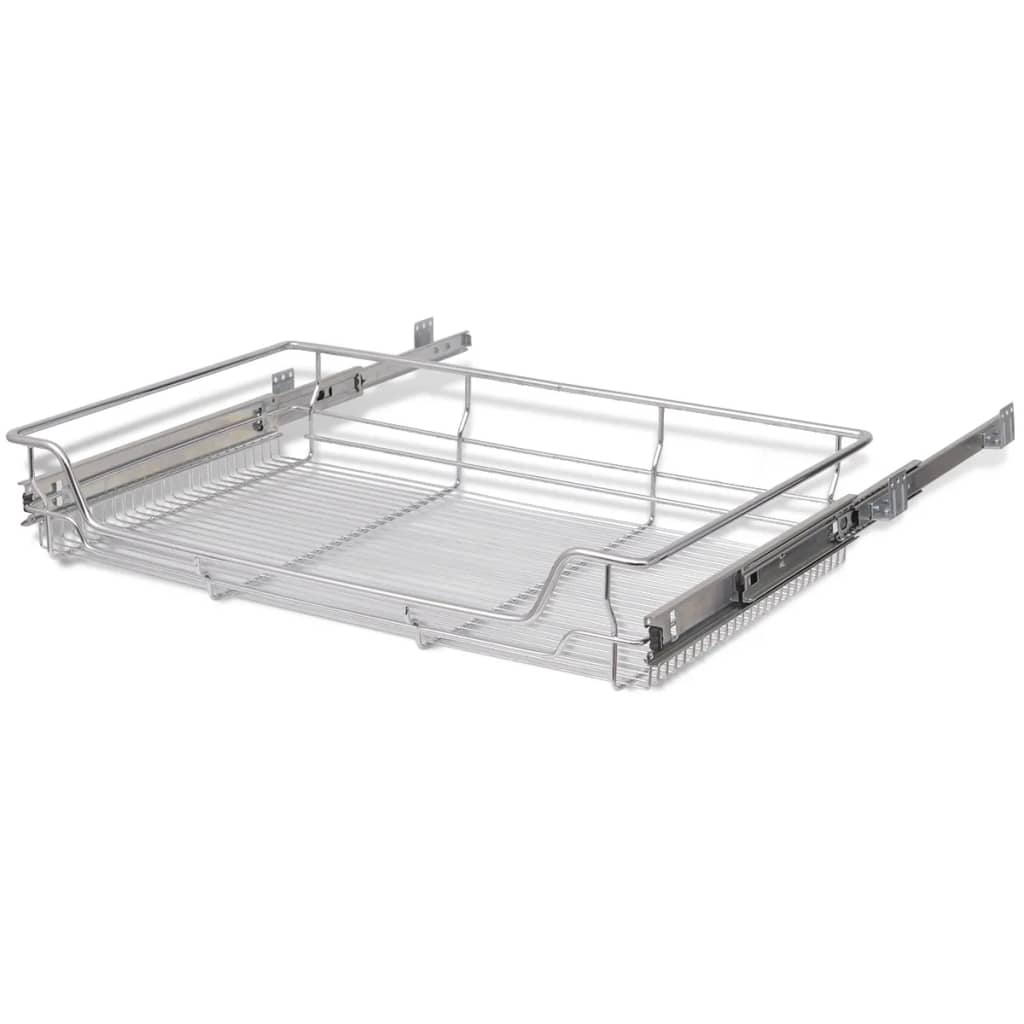 Draadmanden Uittrekbaar 2 St 800 Mm Zilverkleurig