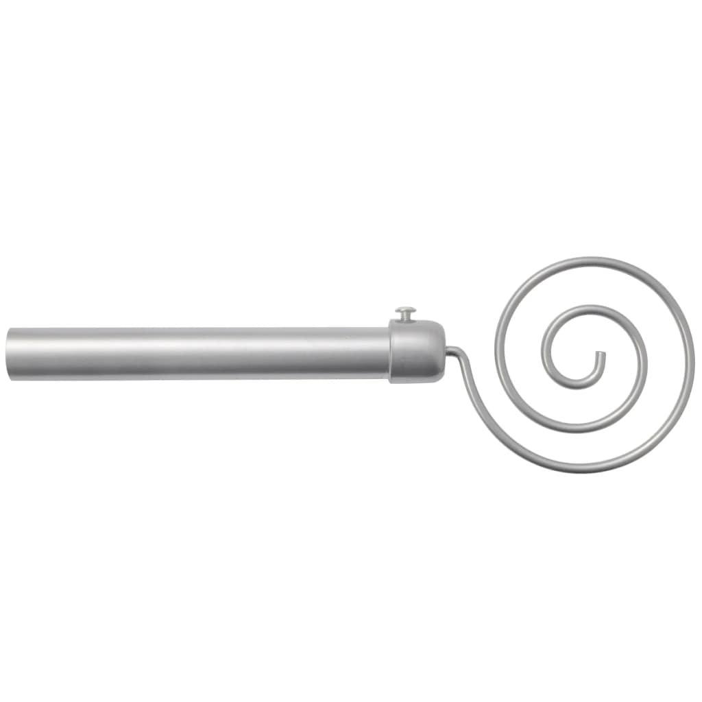 Gordijnroede Uitschuifbaar Met Decoratieve Uiteindes Zilver 2 St