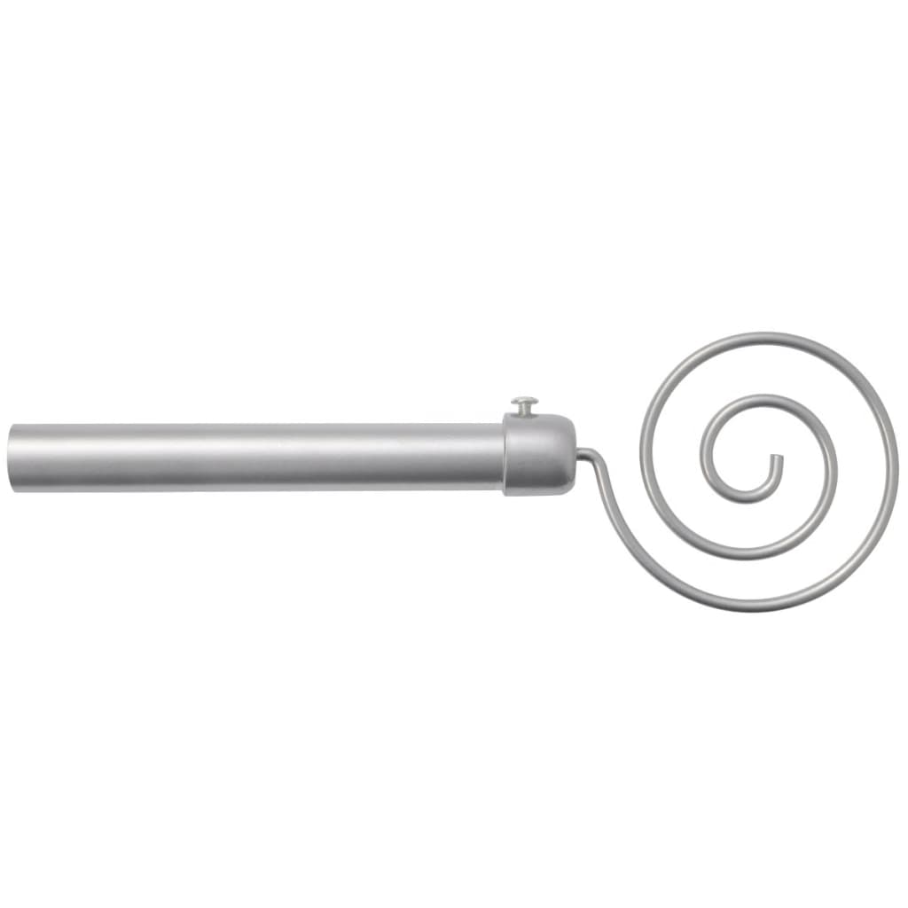 Gordijnroede Uitschuifbaar Met Decoratieve Uiteindes Zilver 2 St