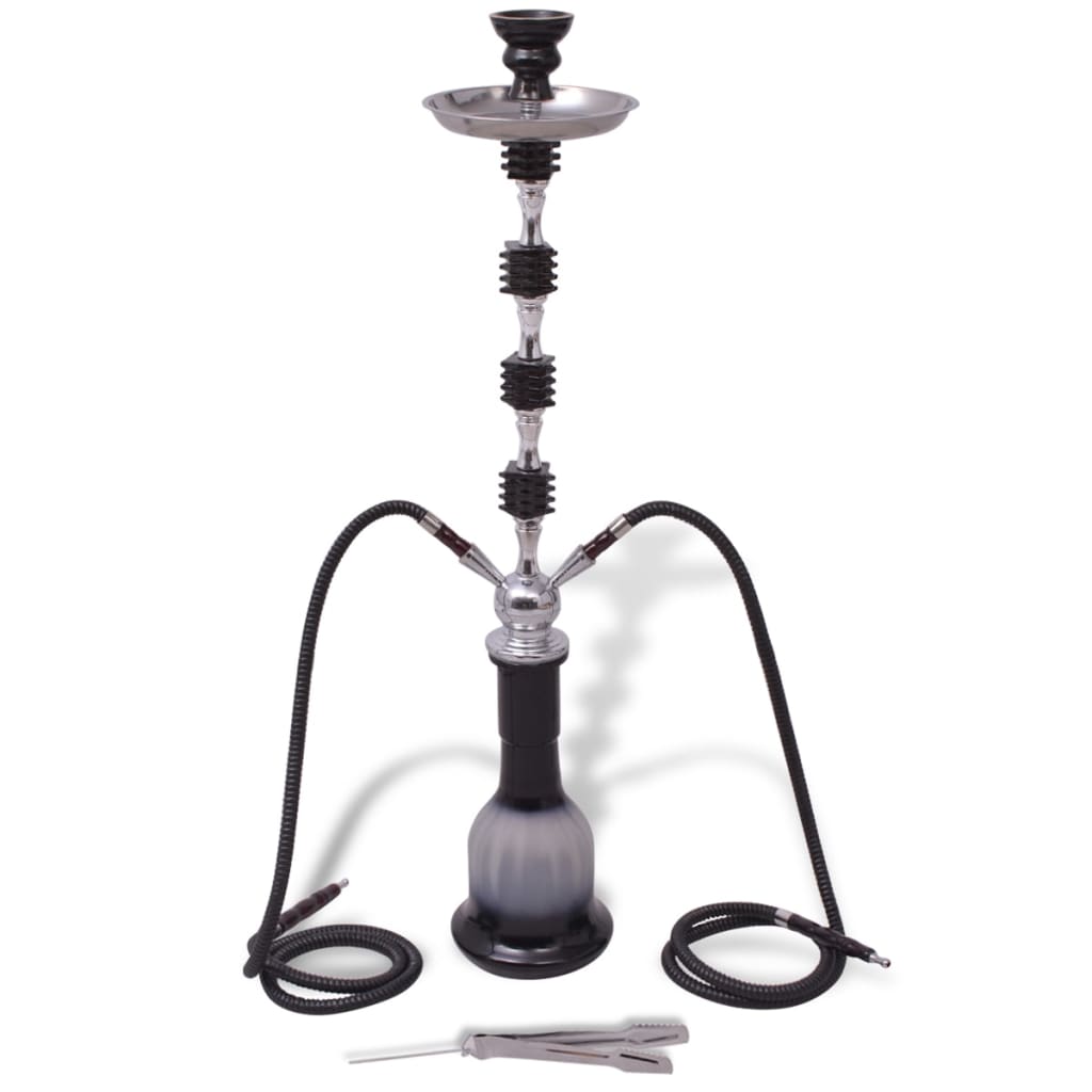 Waterpijp/Hookah/Shisha Met 2 Slangen Zwart Xxl 83 Cm