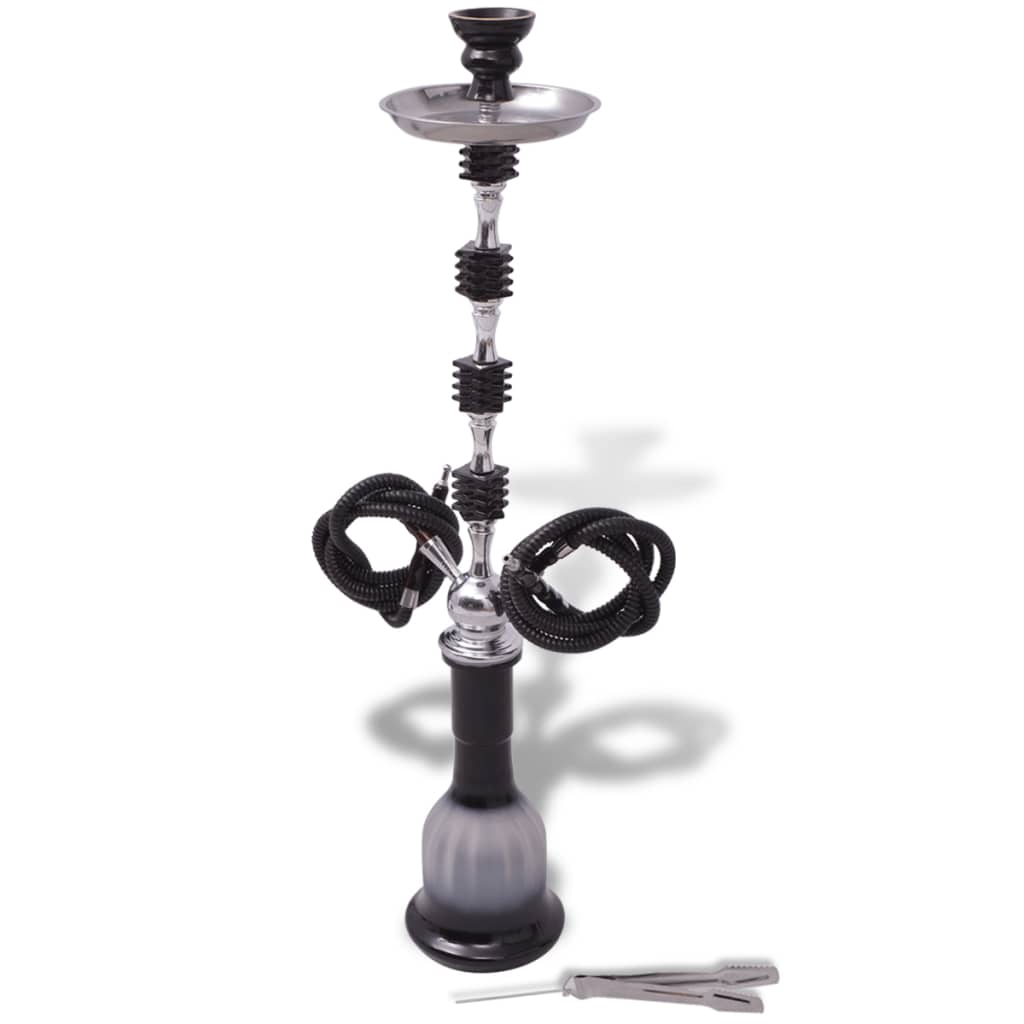 Waterpijp/Hookah/Shisha Met 2 Slangen Zwart Xxl 83 Cm