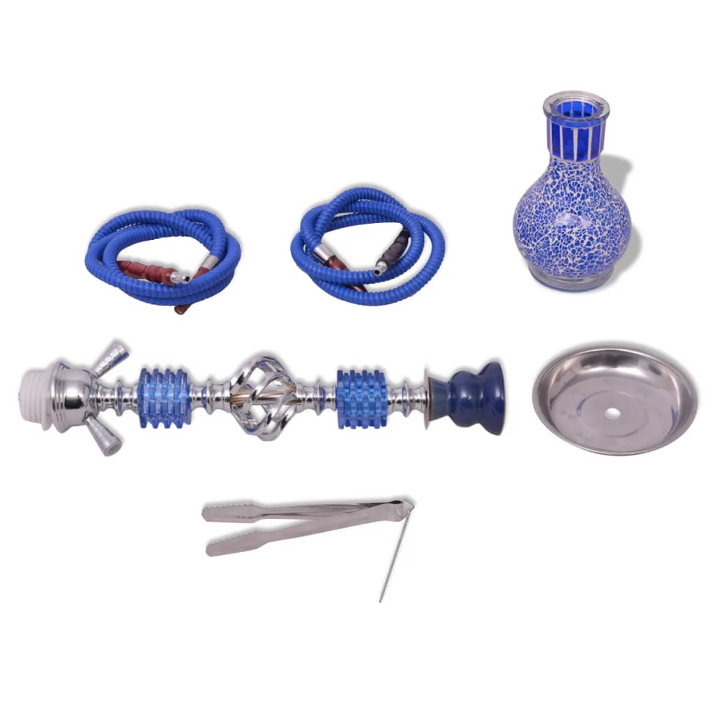 Waterpijp/Shisha Met 2 Slangen Blauw 55 Cm