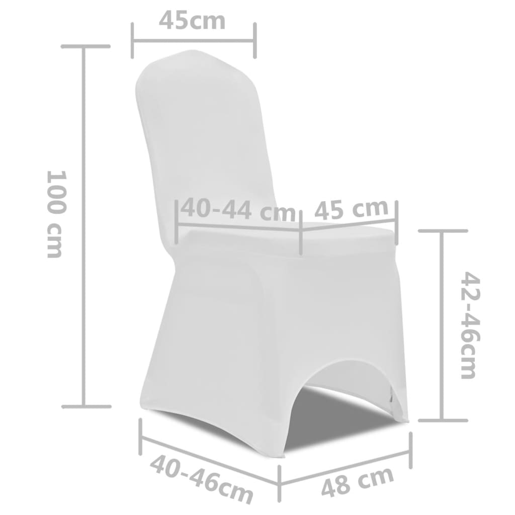 Stoelhoes Stretch 4 Stuks Wit