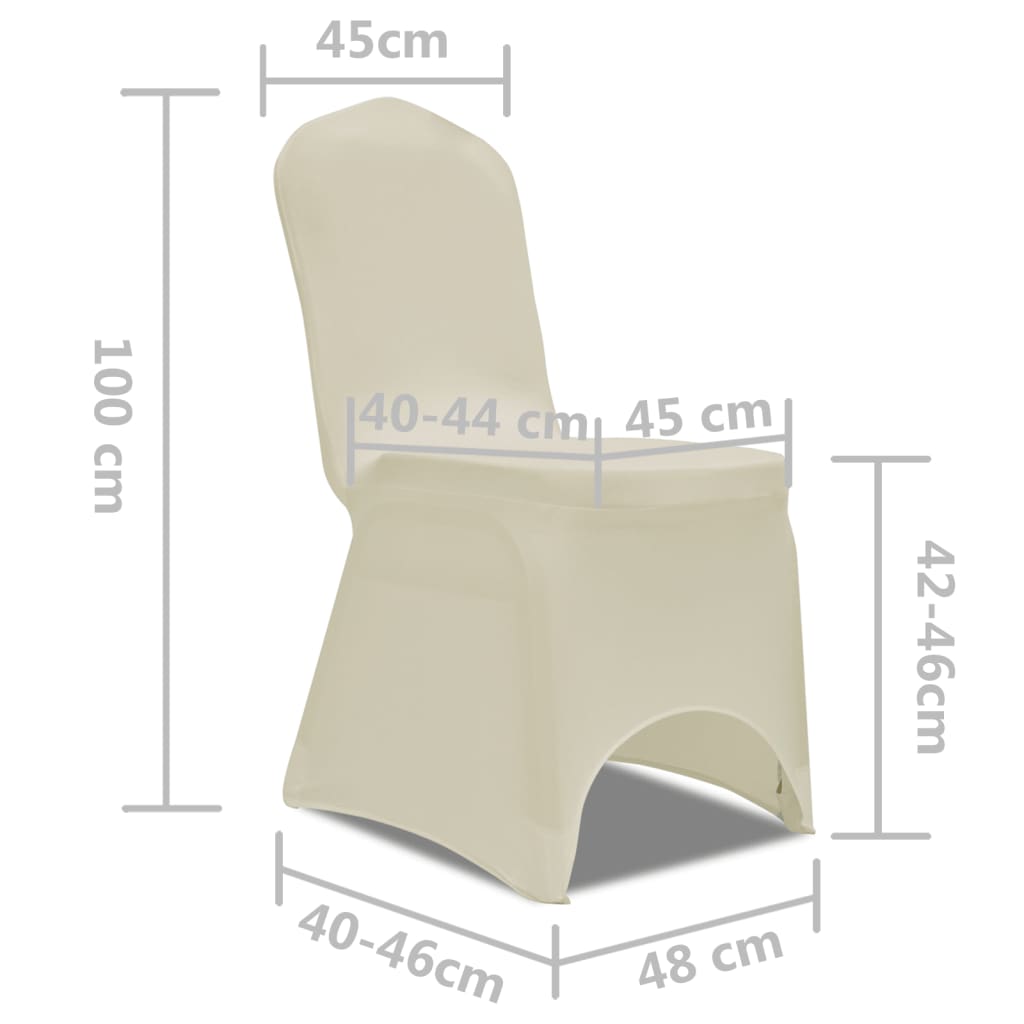 Stoelhoes Stretch 4 Stuks Crèmekleurig