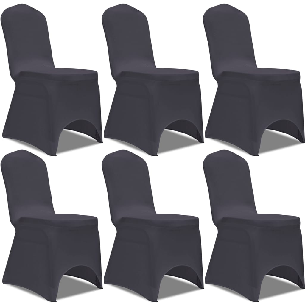 Stoelhoes Stretch Antraciet 6St