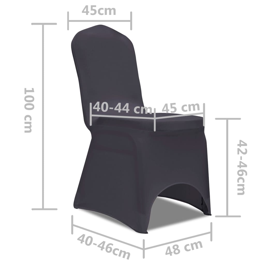 Stoelhoes Stretch Antraciet 6St