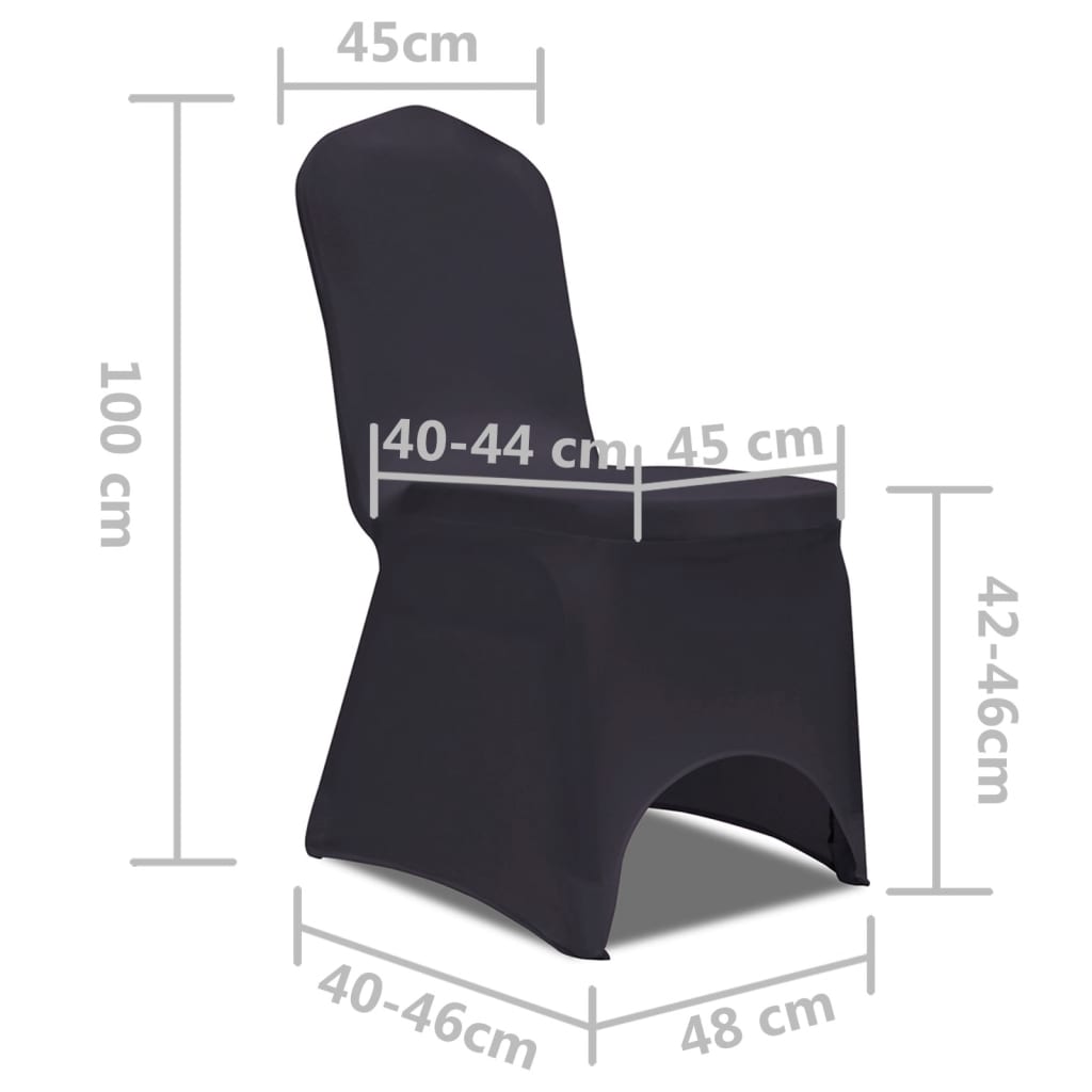 Stoelhoes Stretch Antraciet 4 Stuks