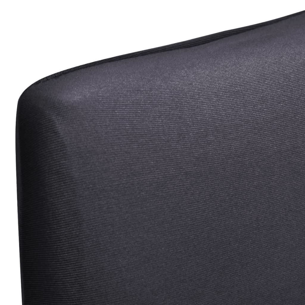 Stoelhoezen 4 St Stretch Recht Antracietkleurig