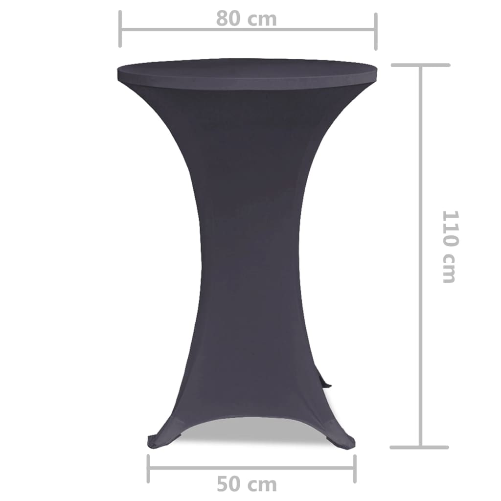 Tafelhoes Stretch Antraciet 2St