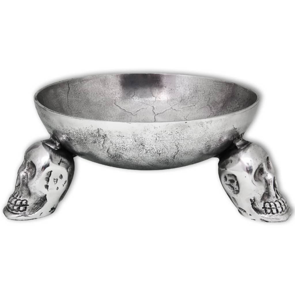 Fruitmand Met Doodskoppoten Zilver Aluminium
