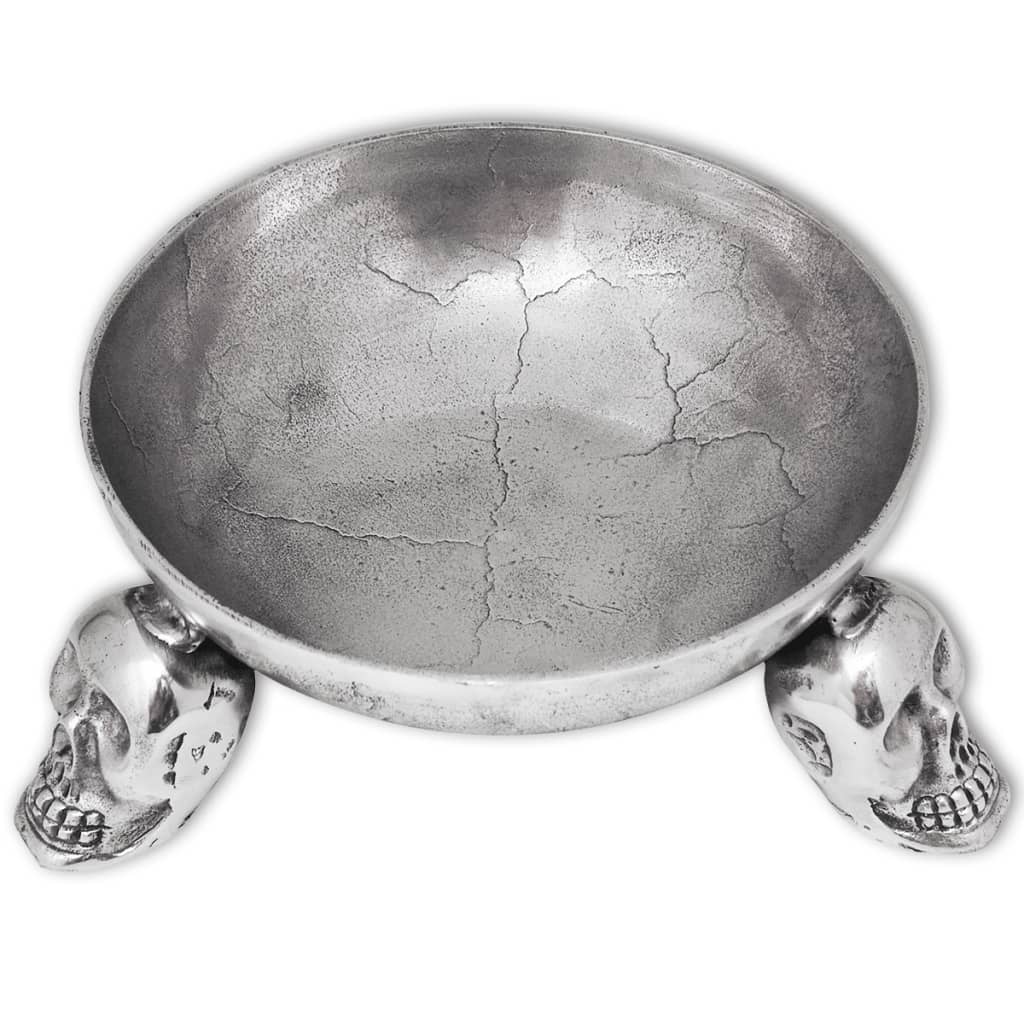 Fruitmand Met Doodskoppoten Zilver Aluminium