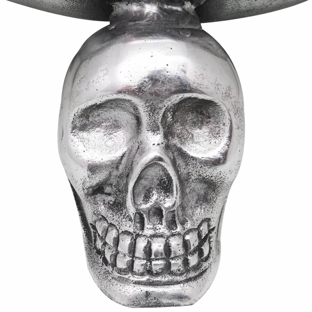 Fruitmand Met Doodskoppoten Zilver Aluminium
