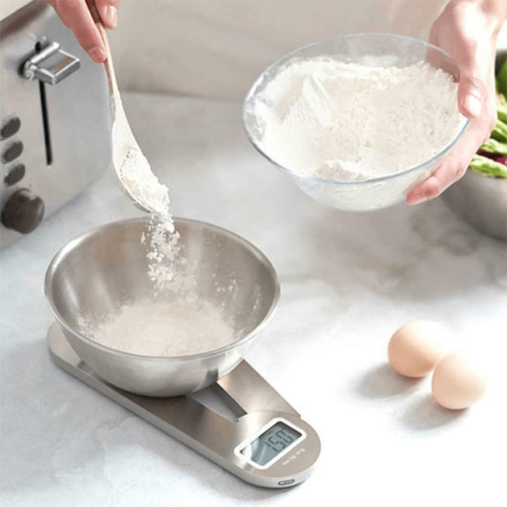 Home&Styling Keukenweegschaal Inklapbaar Roestvrij Staal Wit