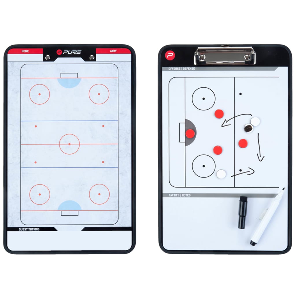 Pure2Improve Coach-Bord Dubbelzijdig Ijshockey 35X22 Cm P2I100640