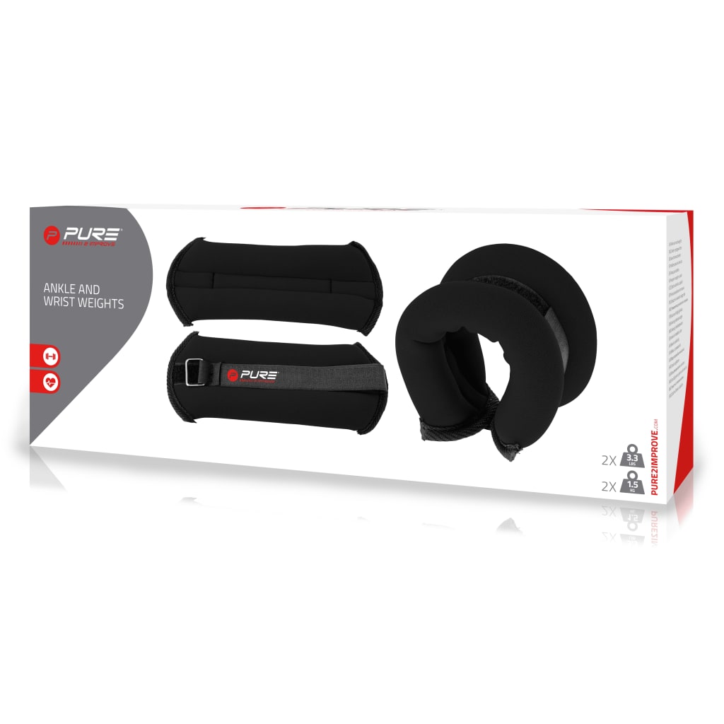 Pure2Improve Enkel- En Polsgewichten 2X1,5 Kg Zwart