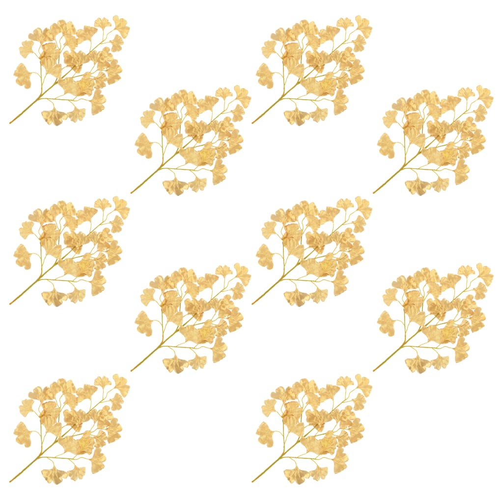 Kunstbladeren Japanse Notenboom 10 St 65 Cm Goud