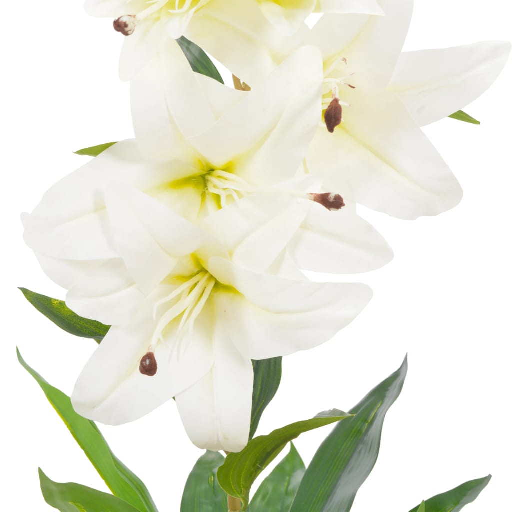 Kunstplant Met Pot Lelie 65 Cm Wit