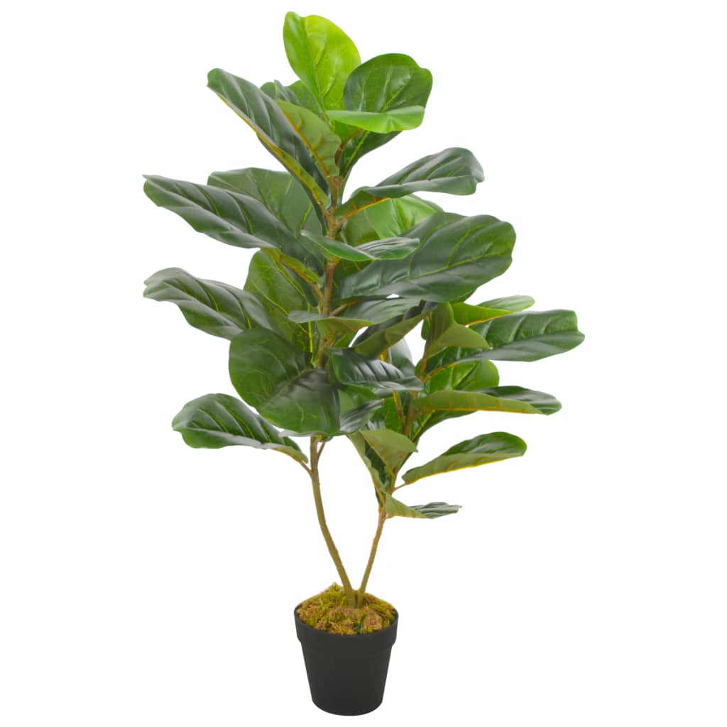 Kunstplant Met Pot Vioolbladplant 90 Cm Groen