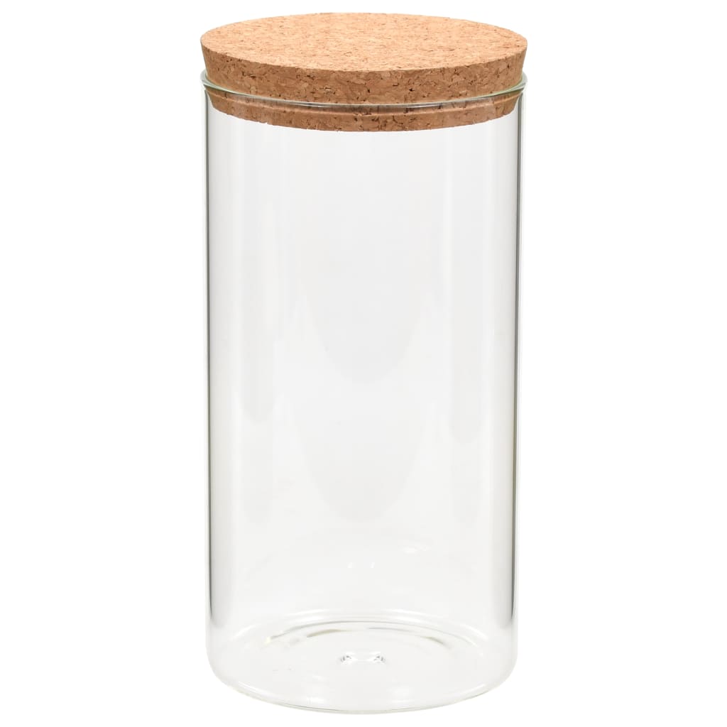 Opbergpotten Met Kurken Deksel 6 St 1100 Ml Glas
