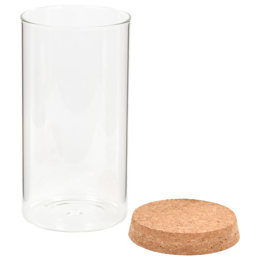 Opbergpotten Met Kurken Deksel 6 St 1100 Ml Glas
