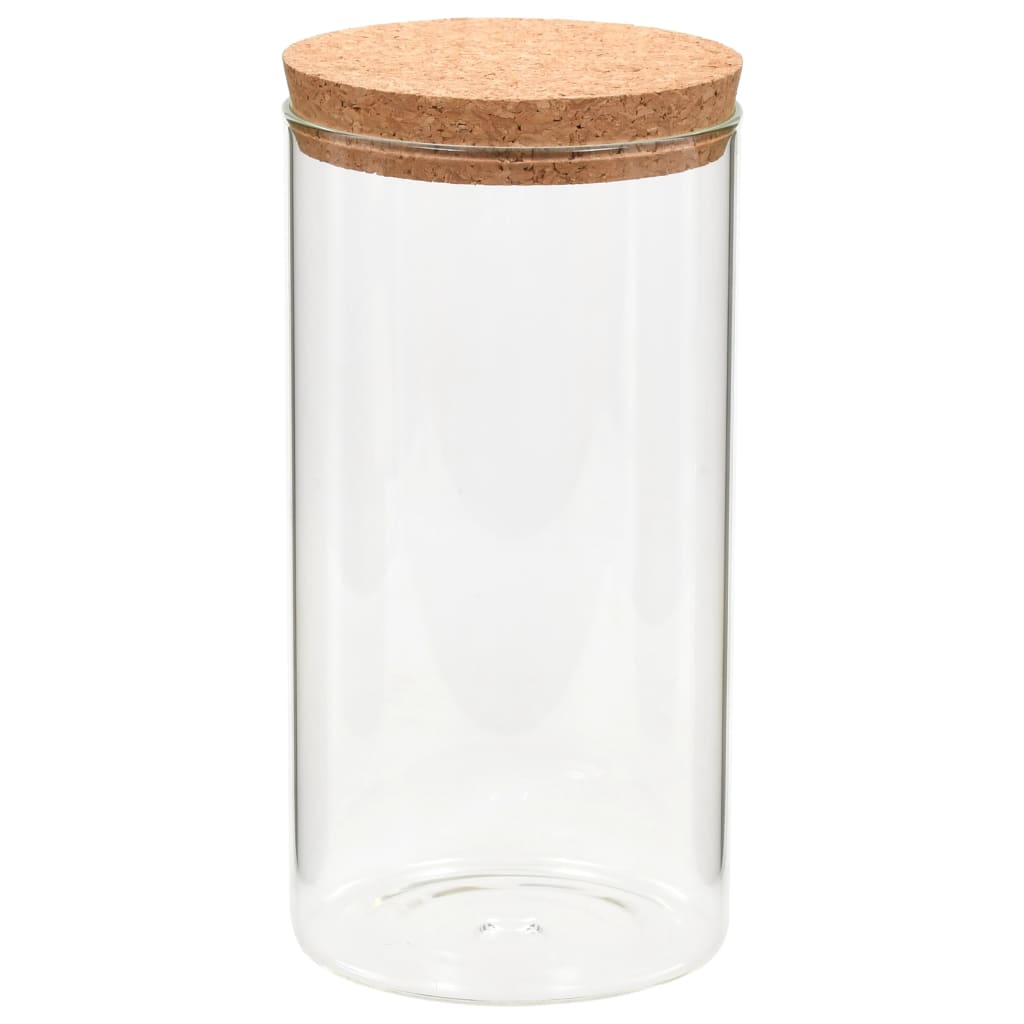 Opbergpotten Met Kurken Deksel 6 St 1400 Ml Glas