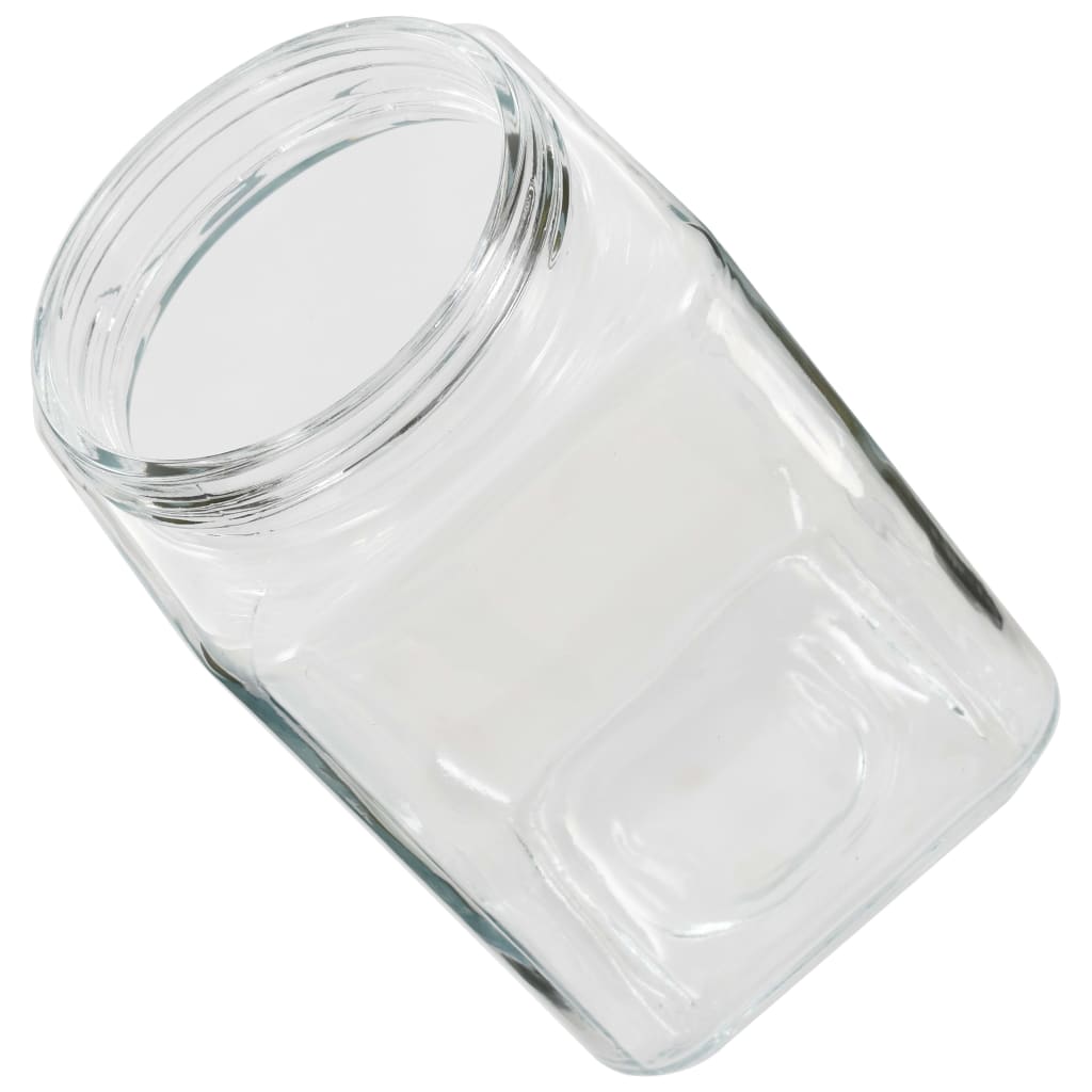 Opbergpotten Met Zilverkleurig Deksel 6 St 800/1200/1700 Ml