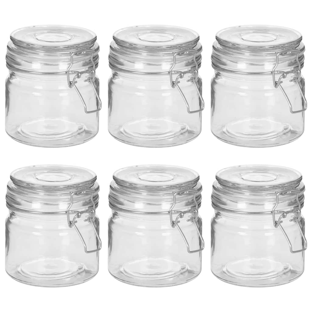 Opbergpotten Met Klemsluiting 6 St 500 Ml