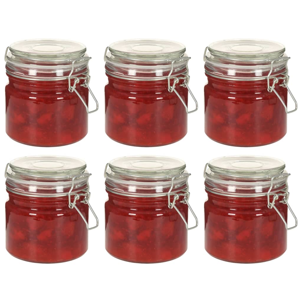 Opbergpotten Met Klemsluiting 6 St 500 Ml