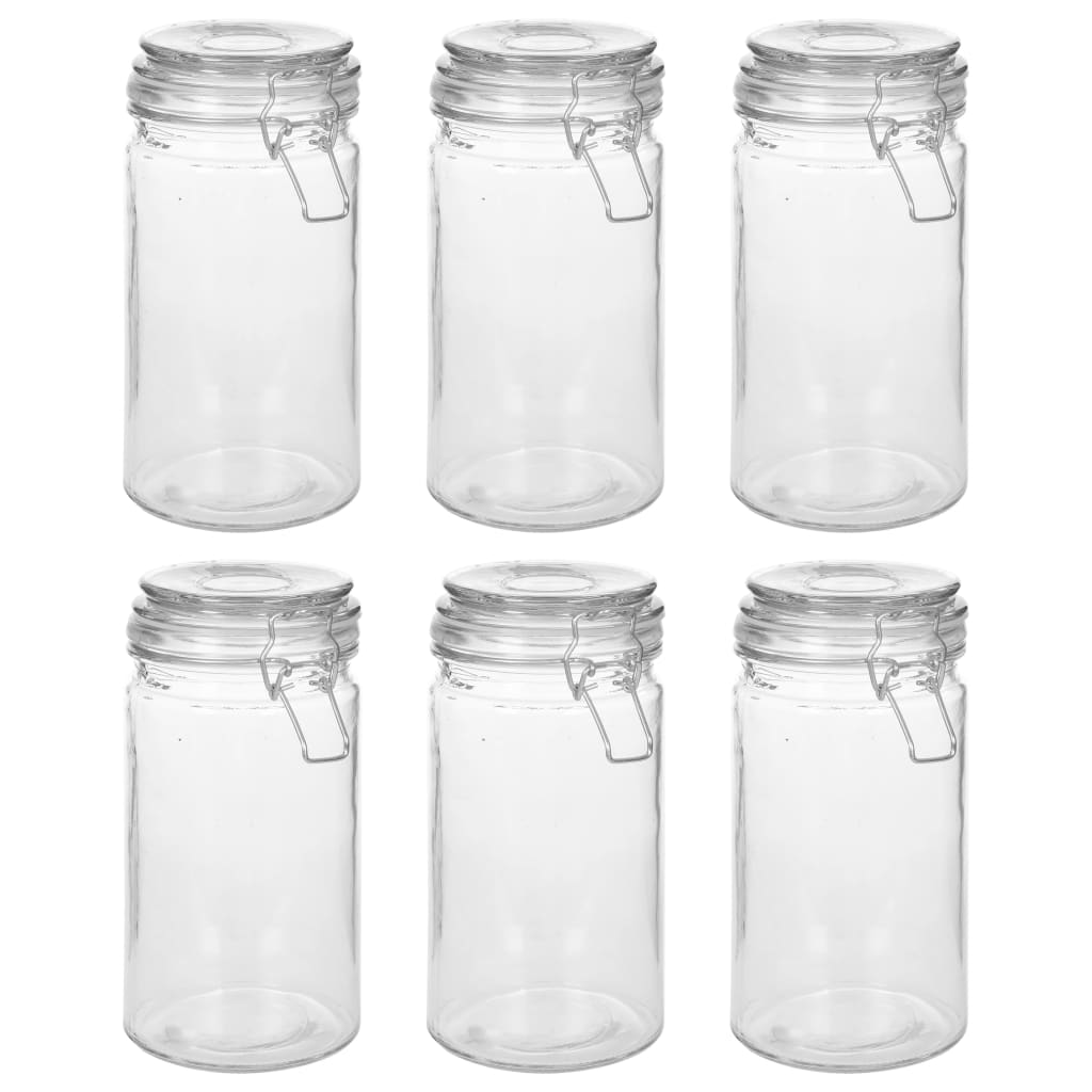 Opbergpotten Met Klemsluiting 6 St 1000 Ml