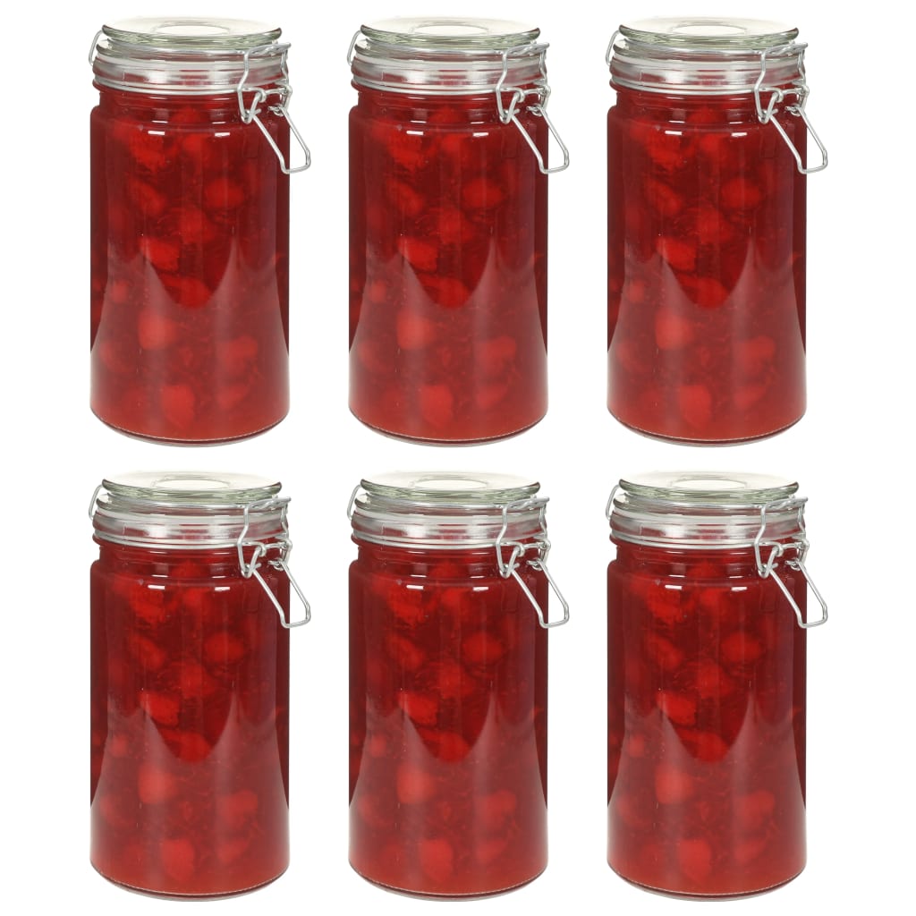 Opbergpotten Met Klemsluiting 6 St 1000 Ml