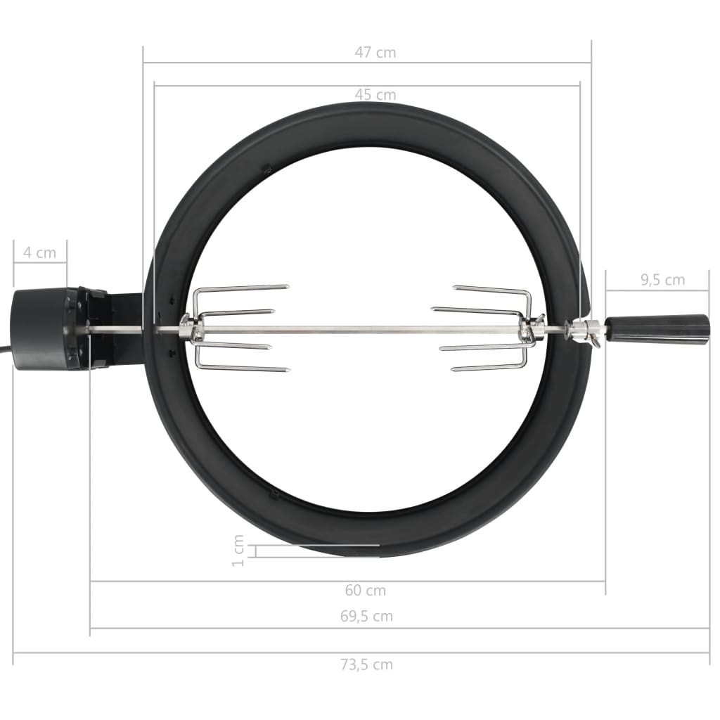 Bbq Rotisserie Ring 47 Cm Zwart