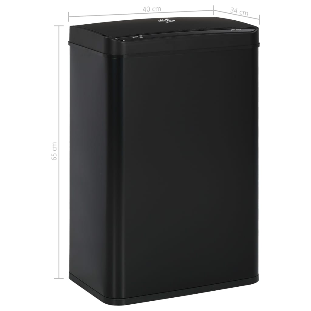 Prullenbak Met Automatische Sensor 60 L Staal Zwart