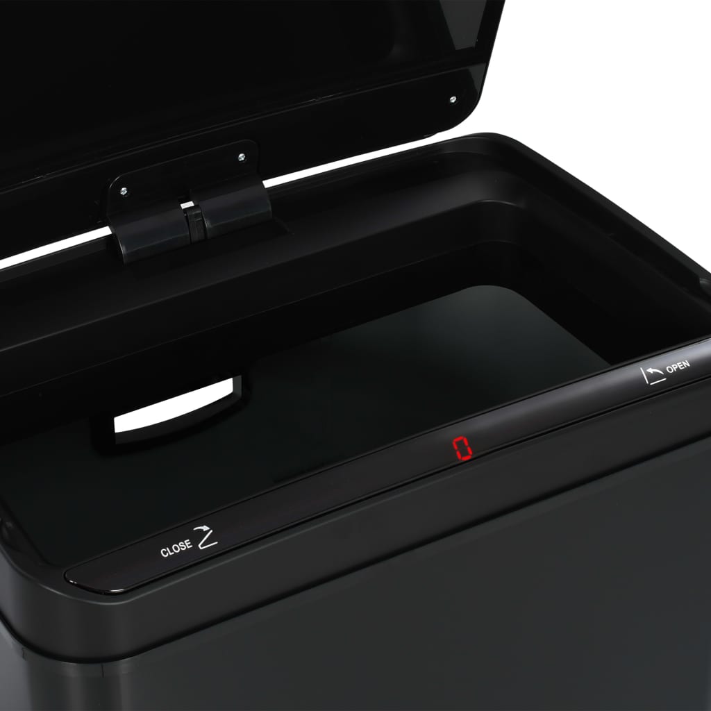 Prullenbak Met Automatische Sensor 60 L Staal Zwart