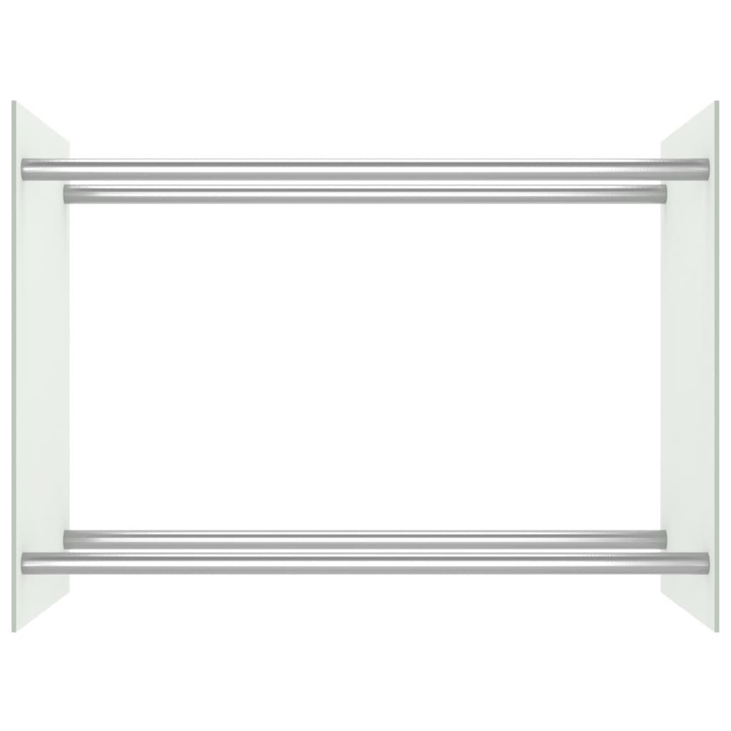 Haardhoutrek 80X35X60 Cm Glas Wit