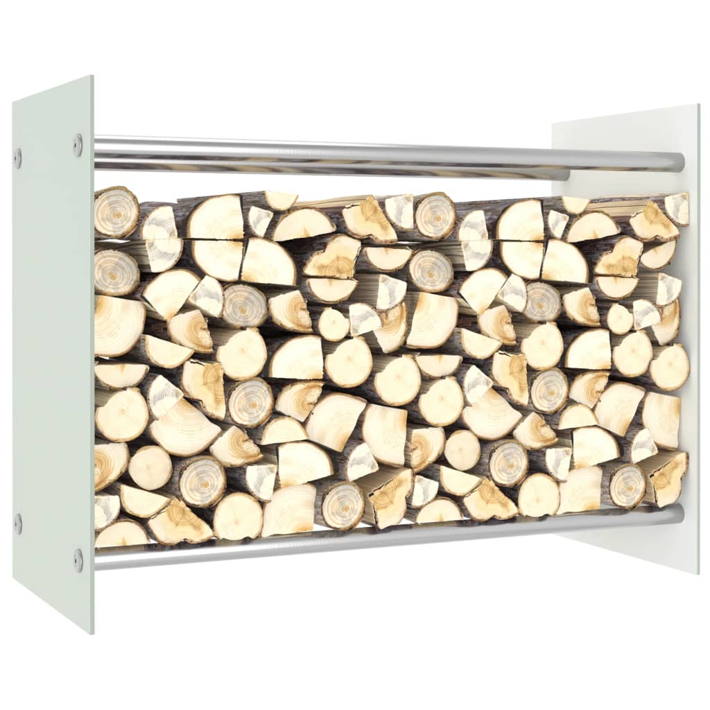 Haardhoutrek 80X35X60 Cm Glas Wit