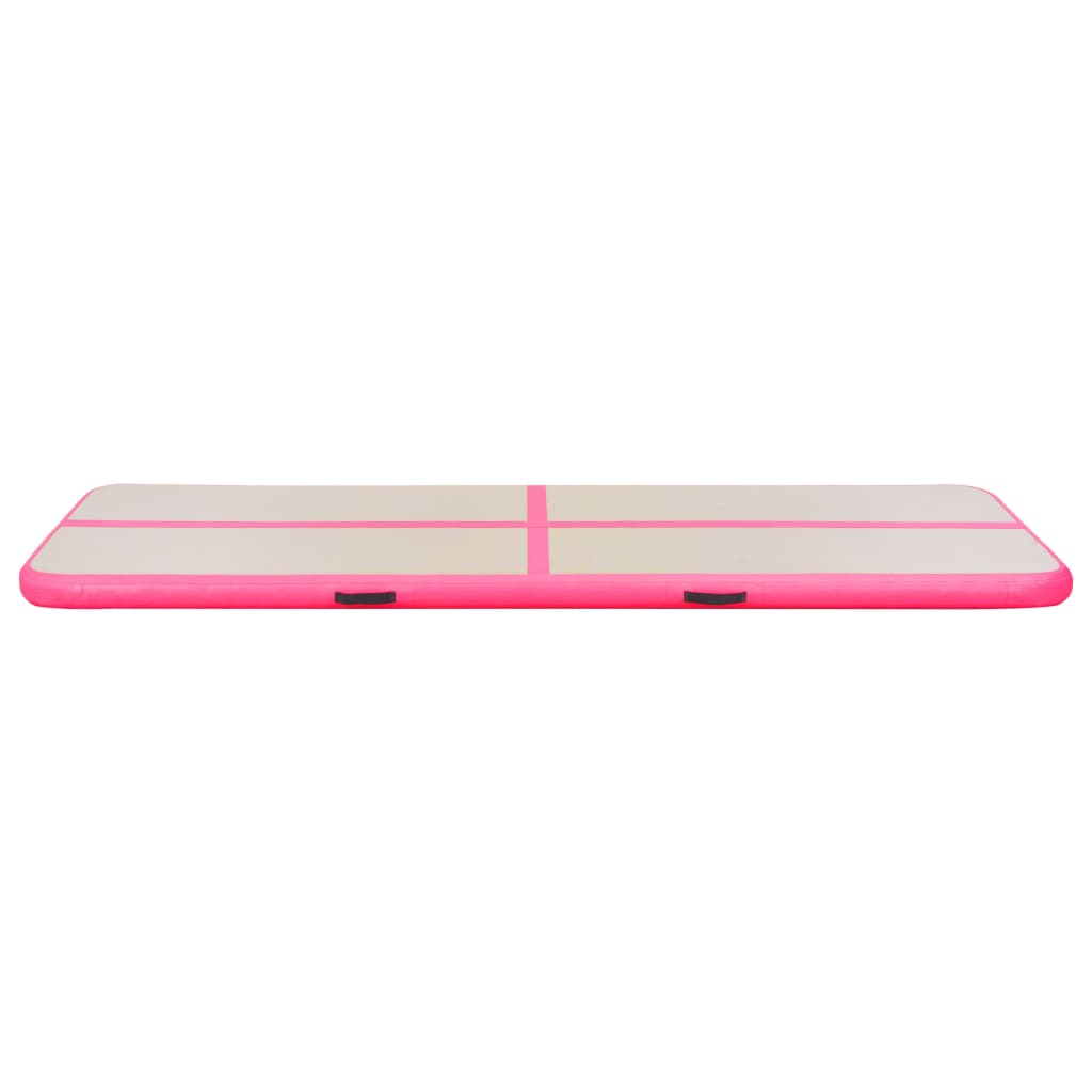 Gymnastiekmat Met Pomp Opblaasbaar 600X100X10 Cm Pvc Roze