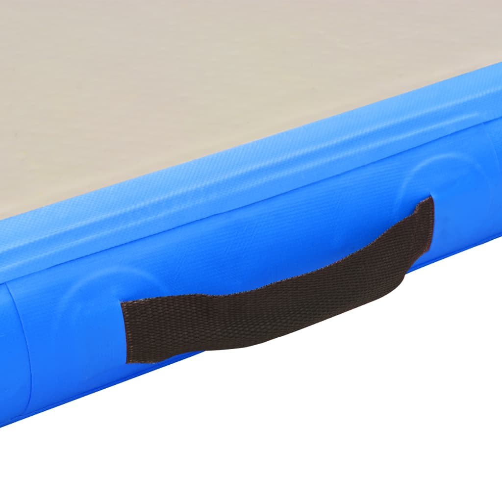 Gymnastiekmat Met Pomp Opblaasbaar 600X100X10 Cm Pvc Blauw