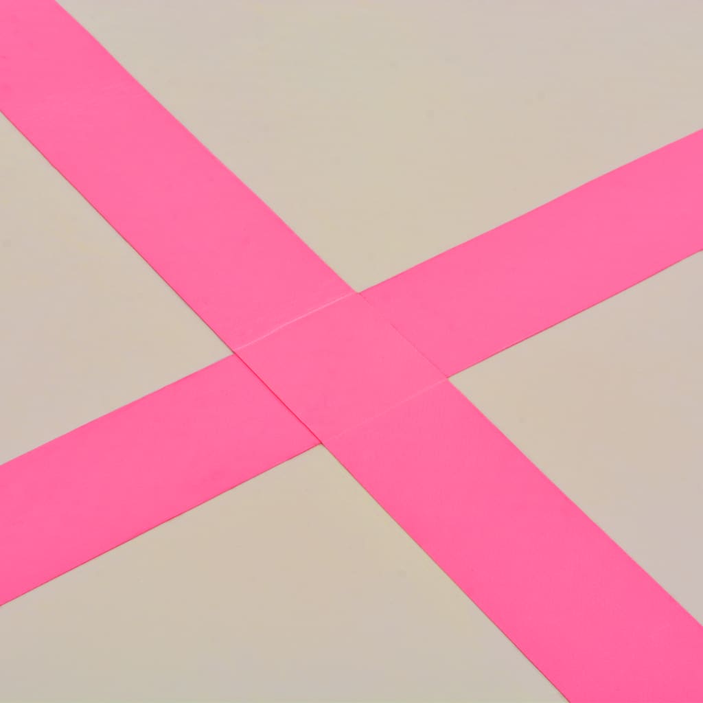 Gymnastiekmat Met Pomp Opblaasbaar 700X100X10 Cm Pvc Roze