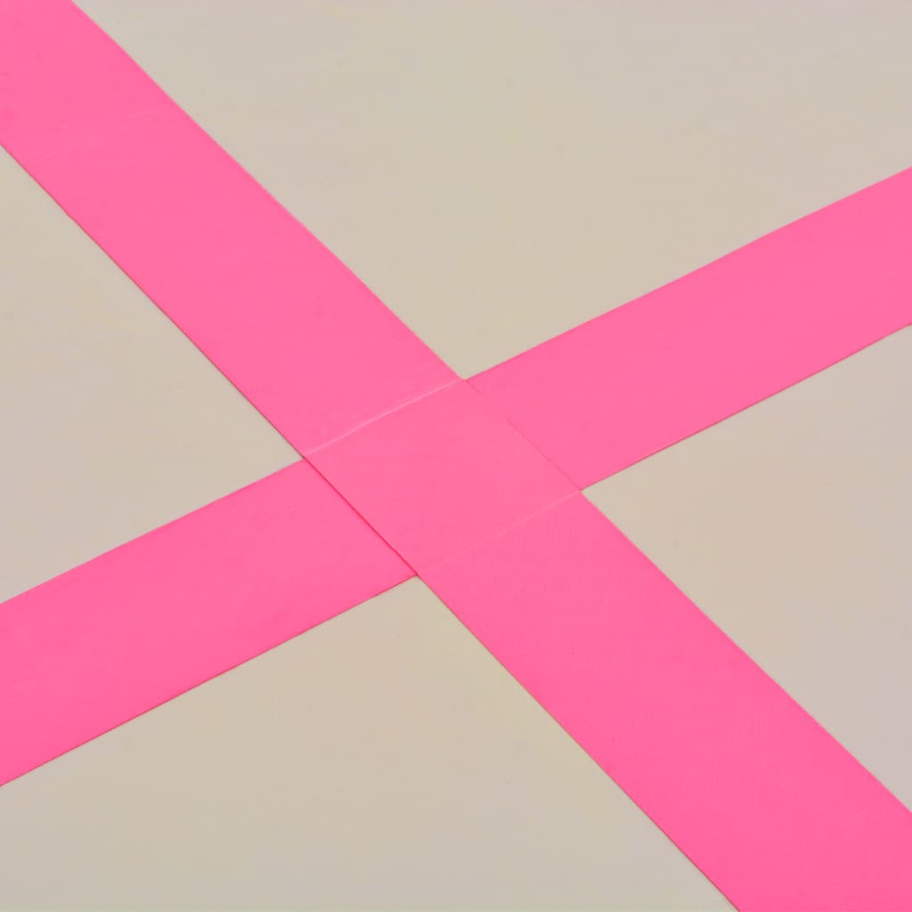 Gymnastiekmat Met Pomp Opblaasbaar 800X100X10 Cm Pvc Roze