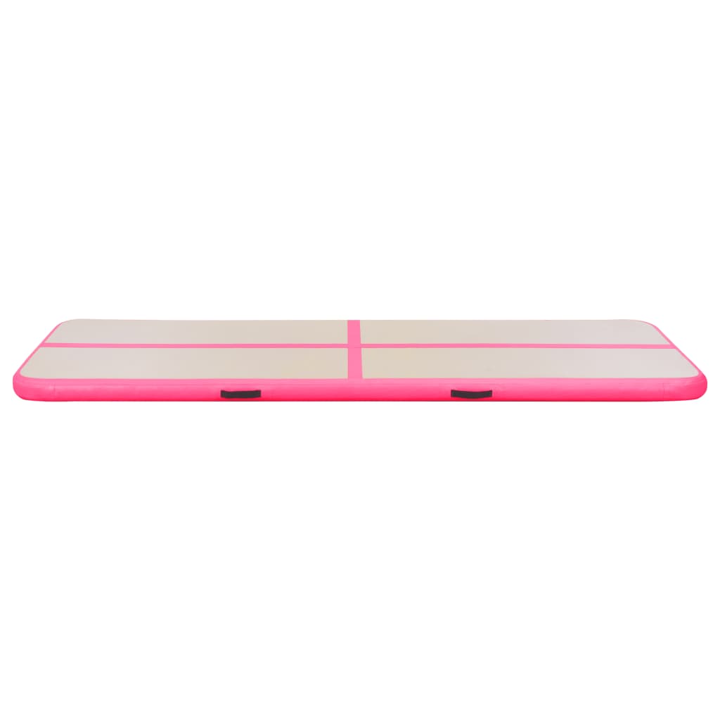 Gymnastiekmat Met Pomp Opblaasbaar 800X100X10 Cm Pvc Roze