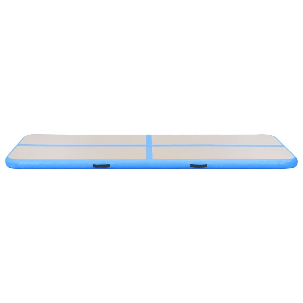 Gymnastiekmat Met Pomp Opblaasbaar 800X100X10 Cm Pvc Blauw