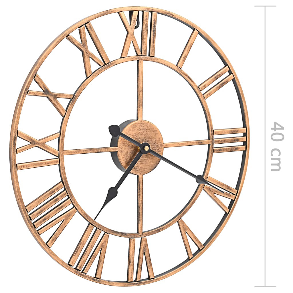 Wandklok 40 Cm Metaal Goudkleurig